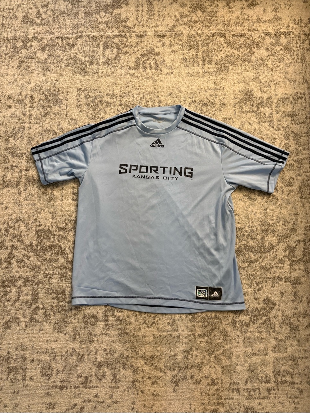 Adidas Sporting Kansas City Light Blue Soccer Jersey Size Large